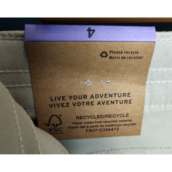 Eddie Bauer Women’s Beige Shorts Size 4 NWT Summer Outdoor Casual Shorts - Picture 3 of 5